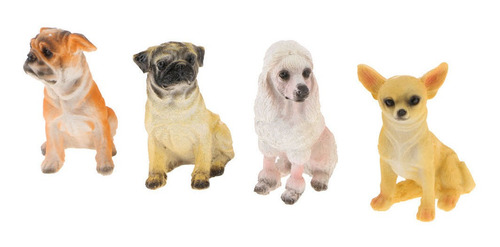 12 X Mini Figuritas De Perro Artesanías De Resina Estatuas