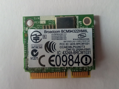 Tarjeta Wifi Broadcom Bcm94322hm8l