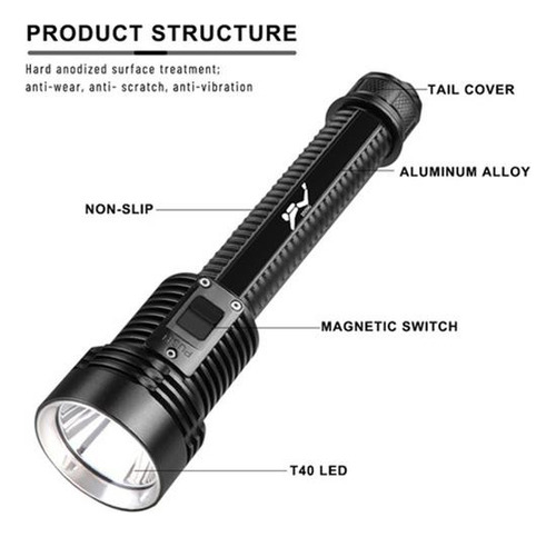 Linterna De Buceo Led Ipx8 Linterna De Buceo Submarina 50 M