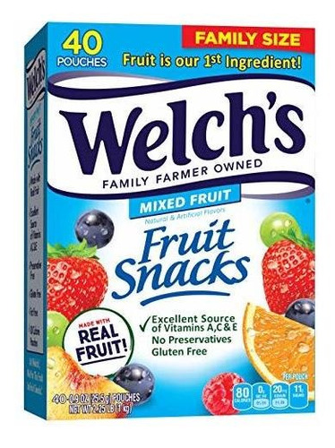 Welch's Fruit Snacks, Mixed Fruit, Gluten (0.9 Ounce (pack 