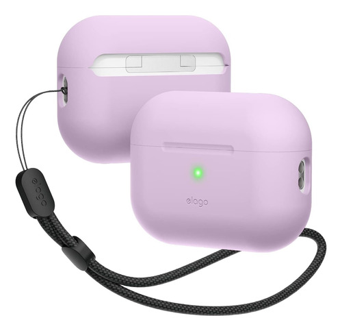 Funda De Silicona Para AirPods Pro 2 Con Cordón Lavanda