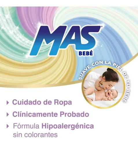 Detergente Para Ropa De Bebé Más Bebé 8.3l - 2 Pzas