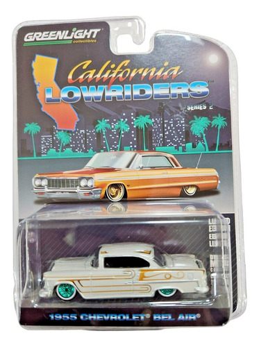 1955 Chevrolet Bel Air Gris Especial Rines V 1:64 Greenlight