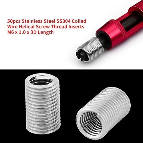 Insertos Roscados Helicoil Acero Inoxidable M6 X 1.0, 50 Uni