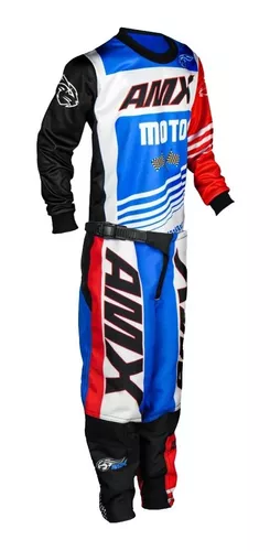 Camisa de motocross e calças criança roupas das crianças grande