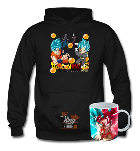 Poleron Anime, Dragon Ball, Super, God, Otaku, Dtf, + Taza