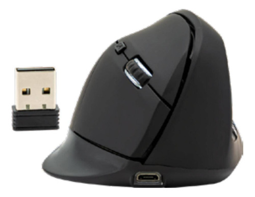 Mouse Inalambrico Usb Vertical 6b 1600dpi Negro Philco Pro