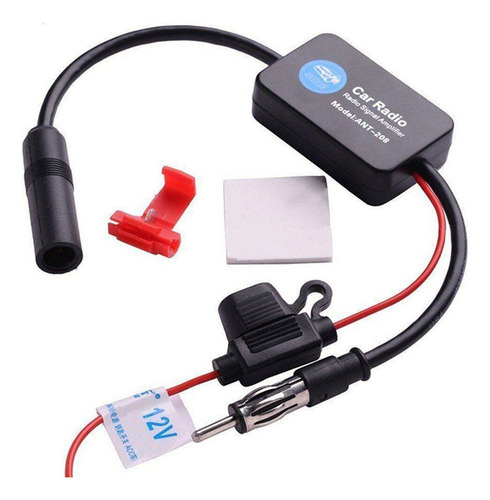 12v Coche Fm Am Radio Antena Recepción De Señal Amplificador