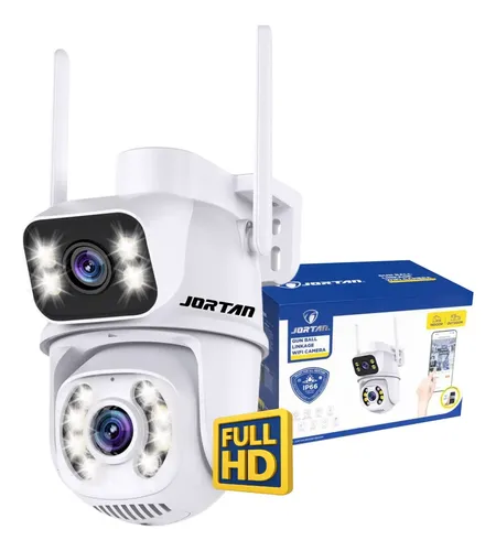 Câmera de Segurança Externa JORTAN 4 Wi-Fi Full HD 6MP com Lente