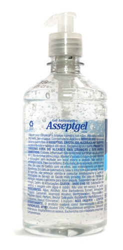 Imagem 3 de 3 de Alcool Gel 70% Asseptgel Start 420gr Pump