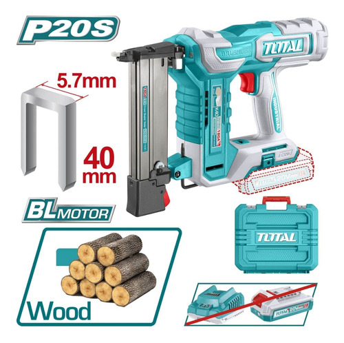 Pistola De Grapas 20v K10-k40 3g/s +100grapas Brushless