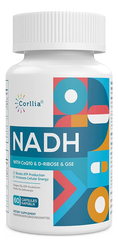 Suplementos  Nadh + Coq10 D-ribosa Nad+ Corllia