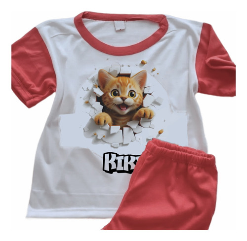 Pijamas Gatos Infantiles Con Nombres Personalizados - 6301
