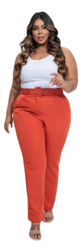 Calça Social Alfaiataria Plus Size Feminina Roupa G1 G2 G3