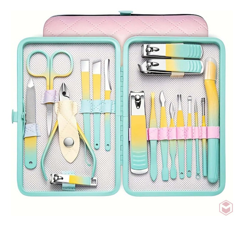 Set Juego Kit De Manicura Pedicura Profesional Uñas 18 En 1