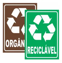 Comprar Adesivos Pu002Flixeiras Coleta Seletiva Reciclável + Orgânico