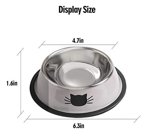 Cuencos Para Gatos Para Comida Y Agua, 2pcs Rapsrk Cuencos P
