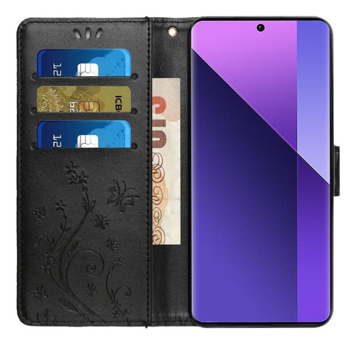 Funda Flip For Xiaomi Redmi 14c Kickstand Correa De Muñeca