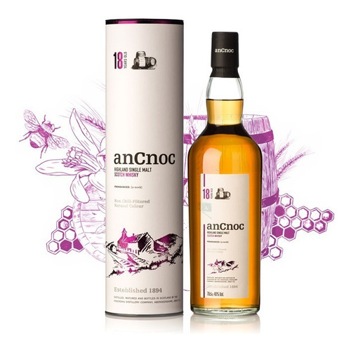 Whisky Ancnoc 18 Años Single Malt 700ml En Estuche