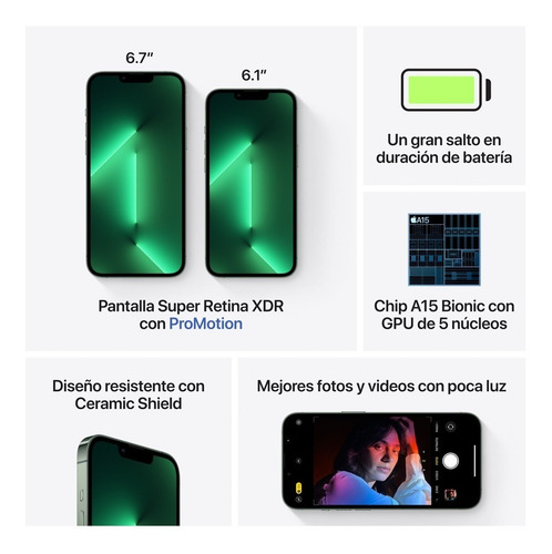 Imagen 8 de 10 de Apple iPhone 13 Pro (256 GB) - Verde alpino