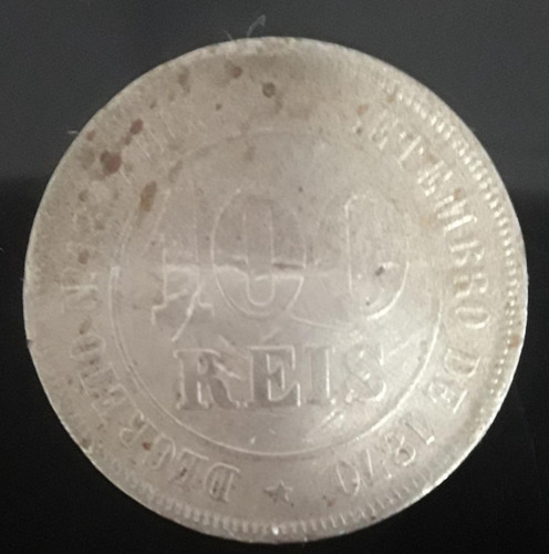Imagem 1 de 3 de Moeda 100 Réis Ano 1881 Brasil