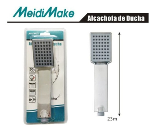Ducha Mango Cabezal Rectangular Cromado