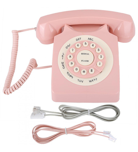 Teléfono Antiguo Con Cable De Los Años 80 Para Casa, Oficina