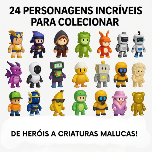 Kit Stumble Guys 6 Unidade Mini Figuras Sortidas Set Coleção