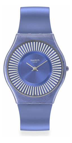 Reloj Swatch Mujer Metro Deco De Silicona Azul Ss08n110 Ss