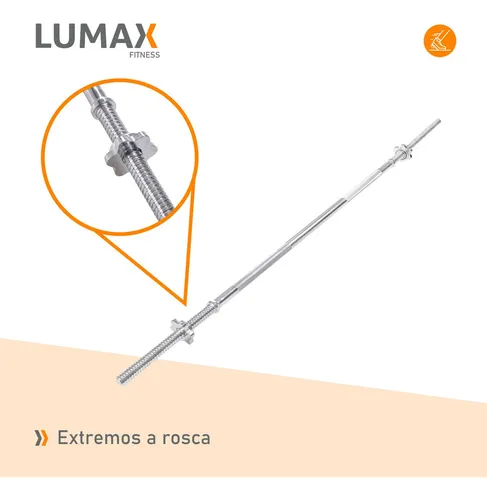 Barra Recta Maciza Cromada C/ Rosca 1.5m, La Mejor Calidad