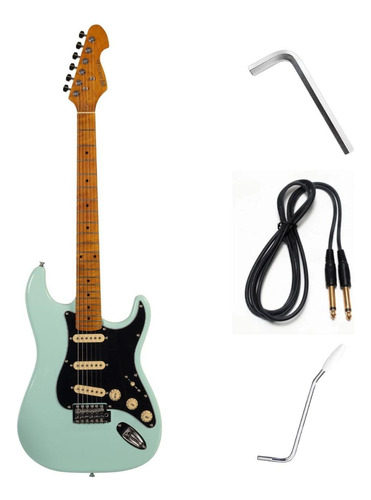 Guitarra Michael Stratocaster Gm222n Ga Green Antique