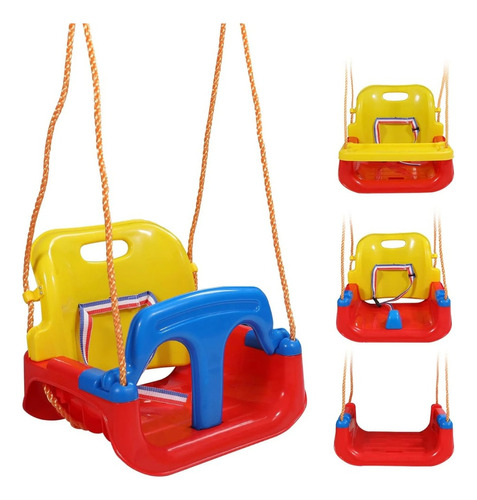 Columpio Silla 3 En 1 Ajustable Portátil Niños Asiento Bebé