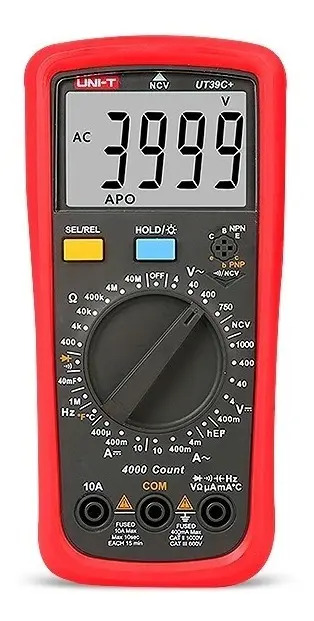 Uni-T Multímetro Digital UT39C+ NCV CATIII 600V Continuidad