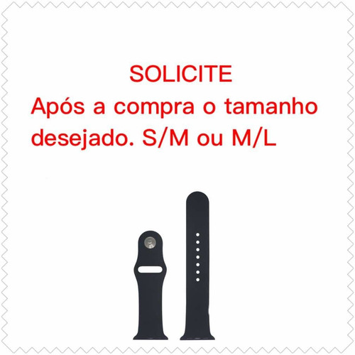 Pulseira Silicone Compatível Relógio Apple Watch 38 / 42mm
