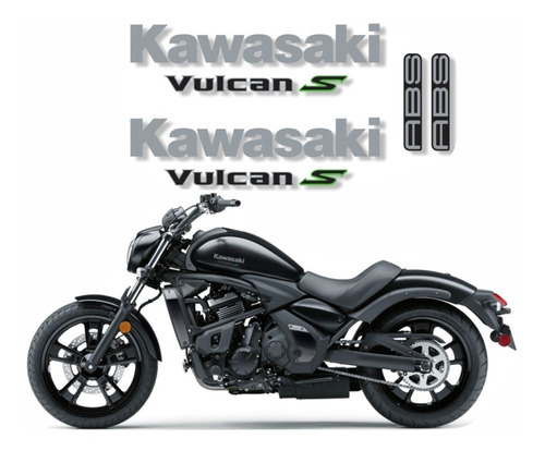 Kit Emblemas Adesivo Compativel Kawasaki Vulcan S Lams 005 Cor KAWASAKI VOLCAN S ABS LAMS