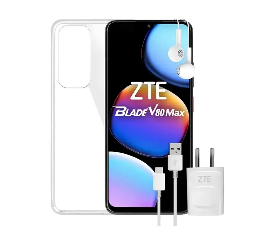 Teléfono Celular ZTE Blade V80 Max 256gb Black + Funda + Auriculares + Cargador