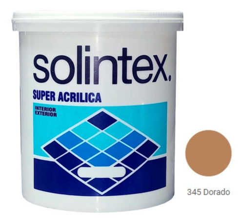 Pintura Caucho Super Acrilica Dorado Solintex 1 Galon 