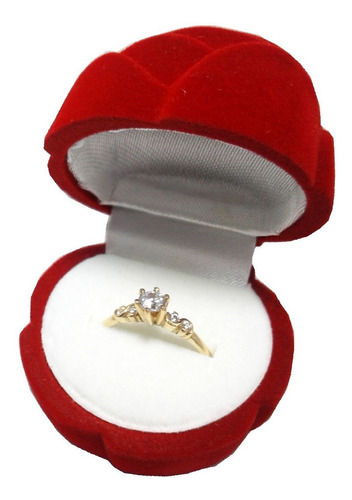 Anillo Compromiso Cintillo Solitario Oro 18k A3244