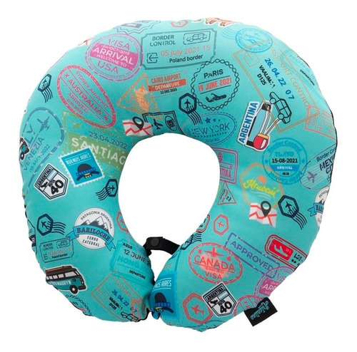 Imagen 7 de 10 de 3 Cuello Viaje Almohada Infantil Adulto Vellon Siliconado