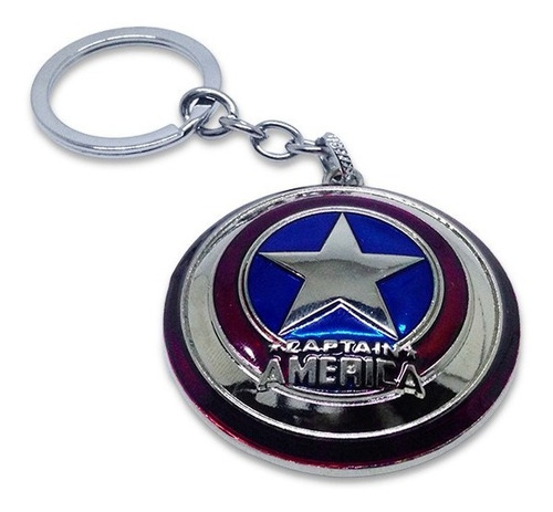 Llavero Metálico Escudo Capitán América Marvel Cómics
