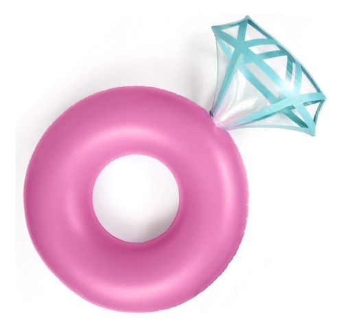 Fractal 1 Anillo De Diamante Rosa Gigante | Flotadores Infla