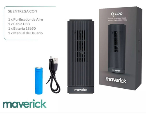 Ozonizador Ionizador Aire Antibacterial Purificador Maverick