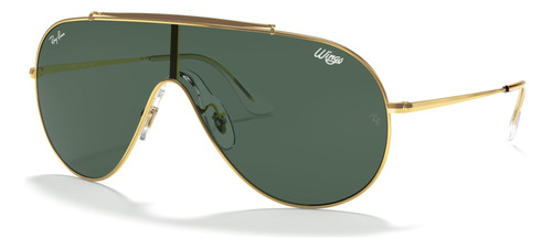 Gafas De Sol Ray-ban Rb3597 Wings Shield, Verde, 33 Mm