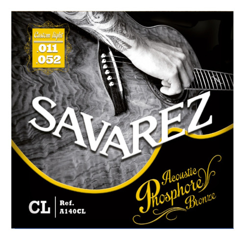 Encordado Guitarra Acustica Savarez A140cl 11-52 Phosphore B