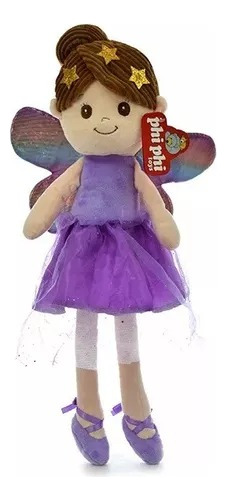 Peluche Hada Bailarina Phi Phi Toys Lila Suave Y Abrazable 