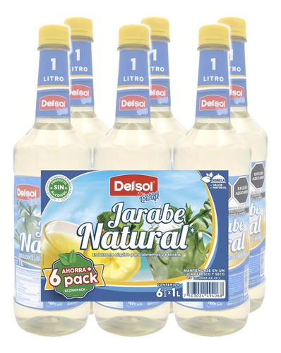 Jarabe Natural Delsol 6 Pzas De 1 L