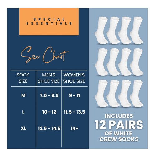 Essentials Especiales 12 Pares Calcetines Diabéticos De Para