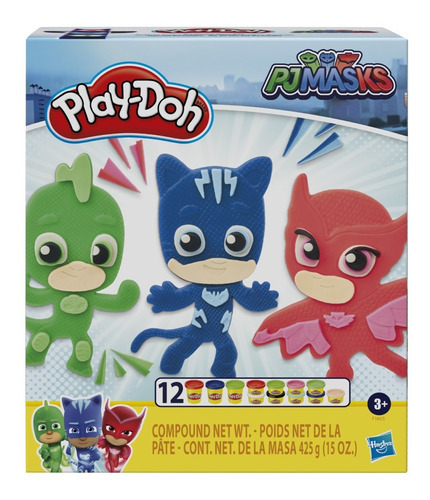 Play Doh Kit Pj Mask + 12 Potes F1805