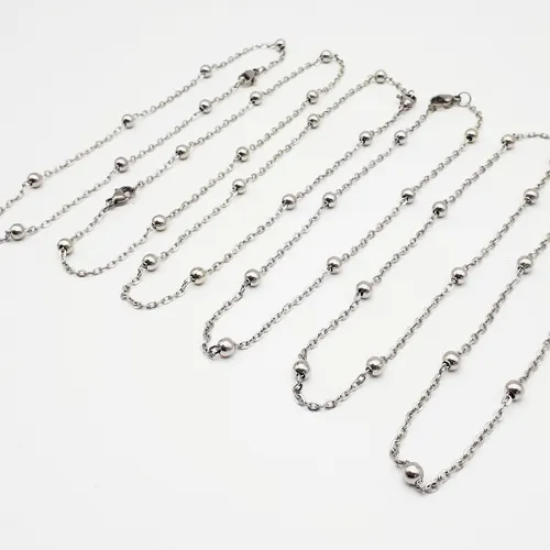 Oferta 3 Tobilleras Con Bolitas Acero Quir rgico Por Mayor2