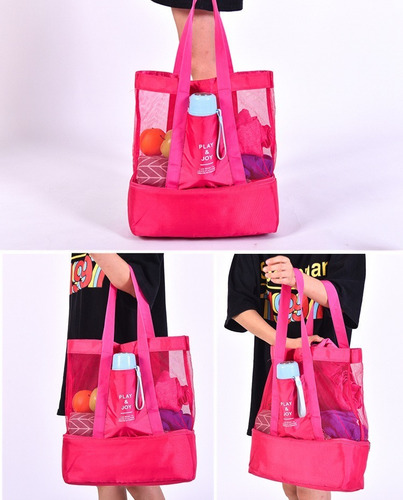 Imagen 4 de 7 de Multifuncional Malla Y Aislante Bolsa Para Picnic Y La Playa